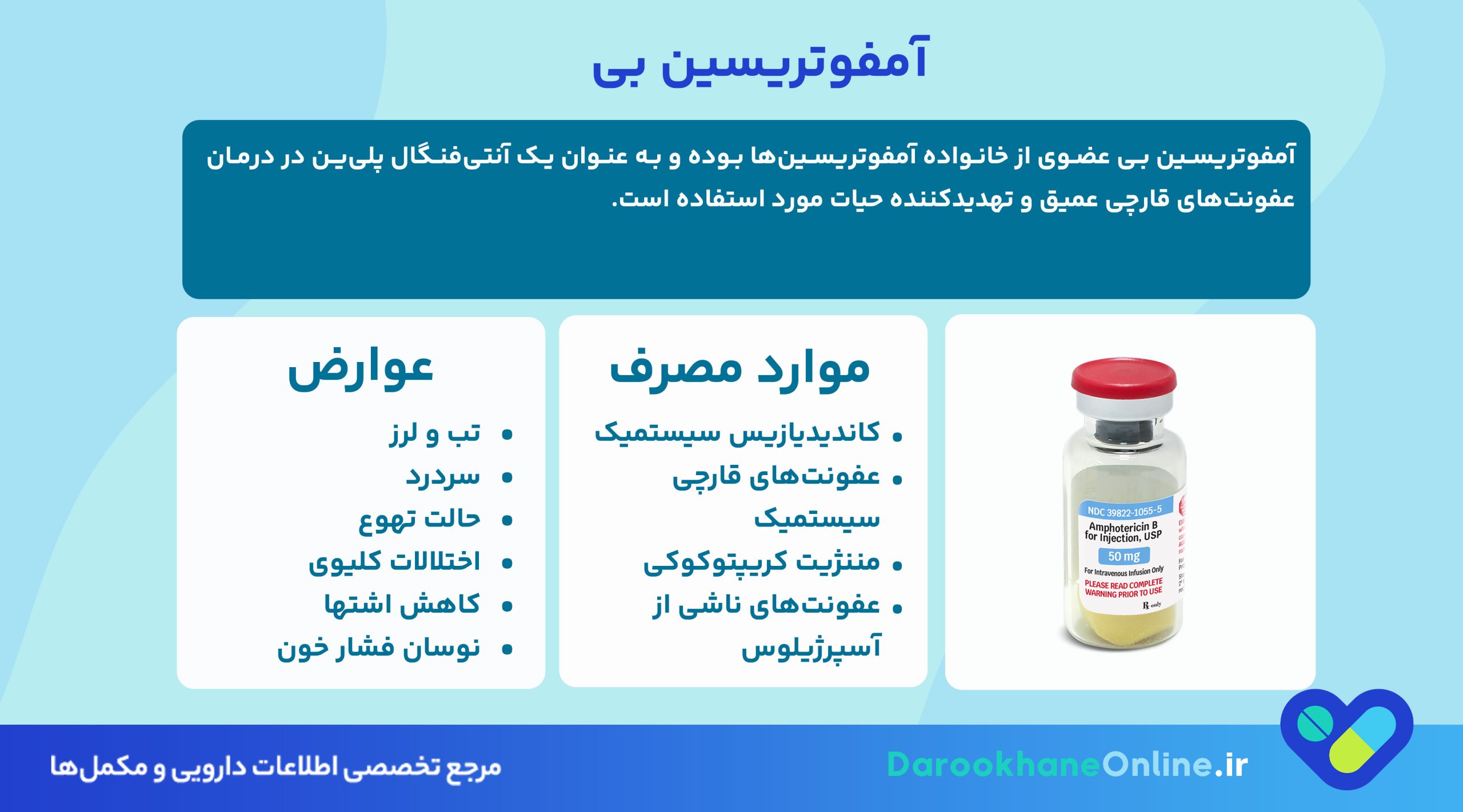 آمفوتریسین بی (Amphotericin B) چیست؟ کاربردها، عوارض و نحوه مصرف داروی ضدقارچی قوی 26 آمفوتریسین بی (Amphotericin B) چیست؟ کاربردها، عوارض و نحوه مصرف داروی ضدقارچی قوی