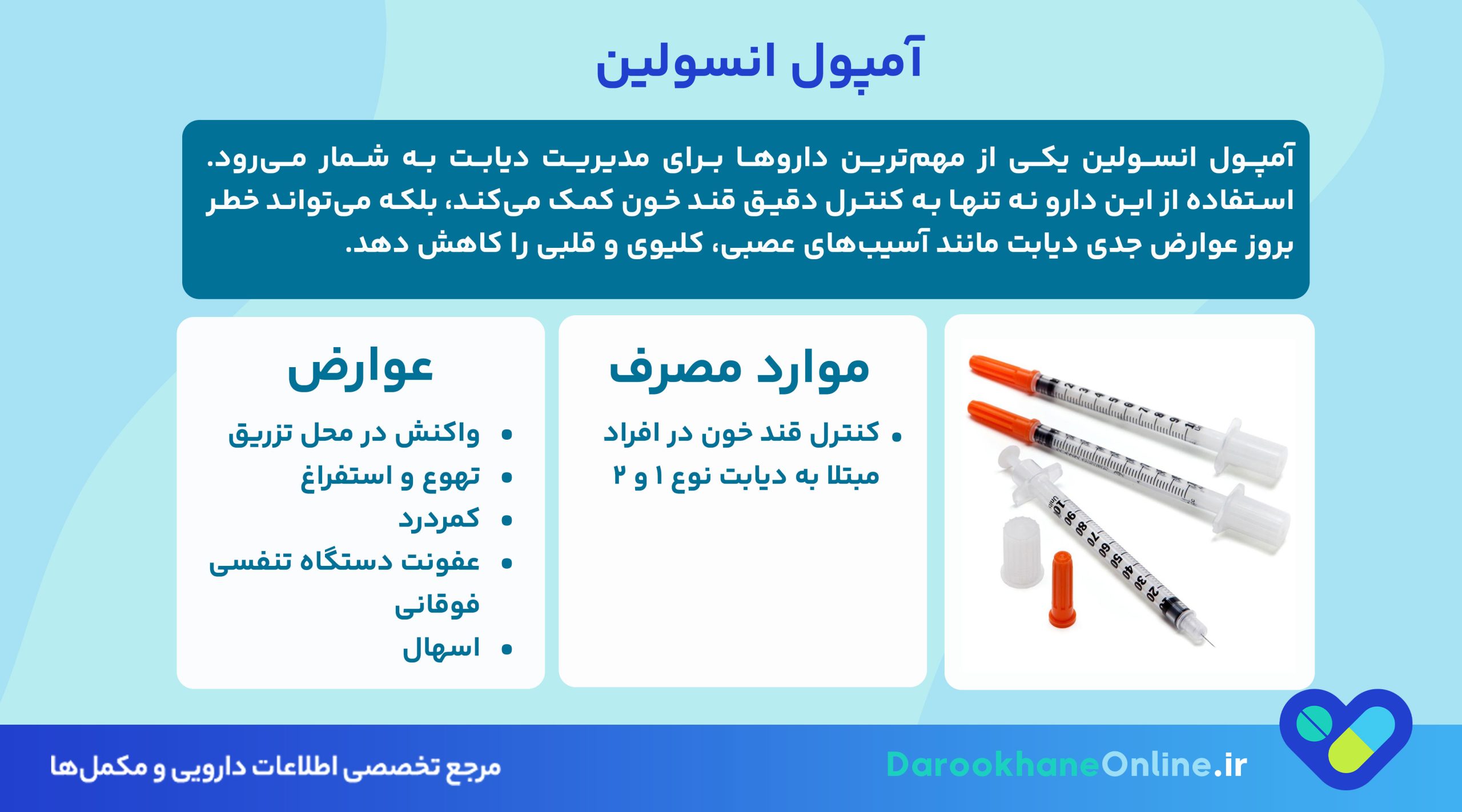 آمپول انسولین: موارد مصرف، عوارض، روش تزریق و نکات مهم برای کنترل دیابت