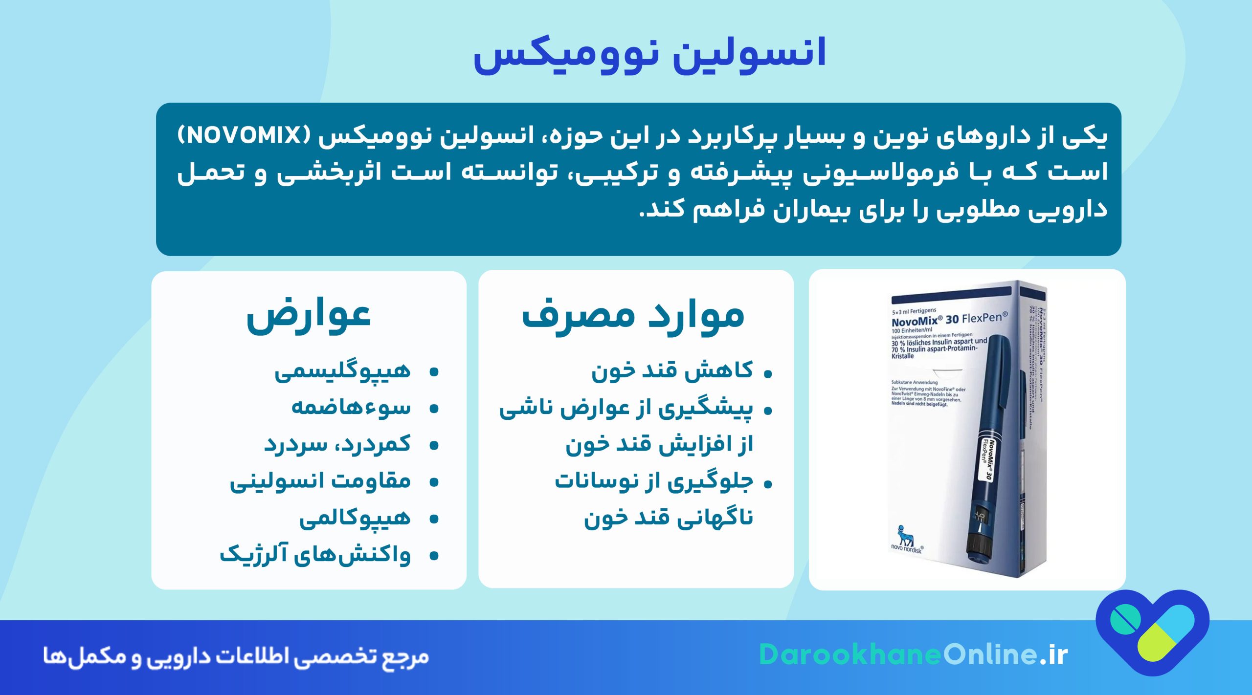 انسولین نوومیکس (Novomix) چیست؟ بررسی علمی مزایا، نحوه مصرف، عوارض و نکات مهم در کنترل قند خون دیابت