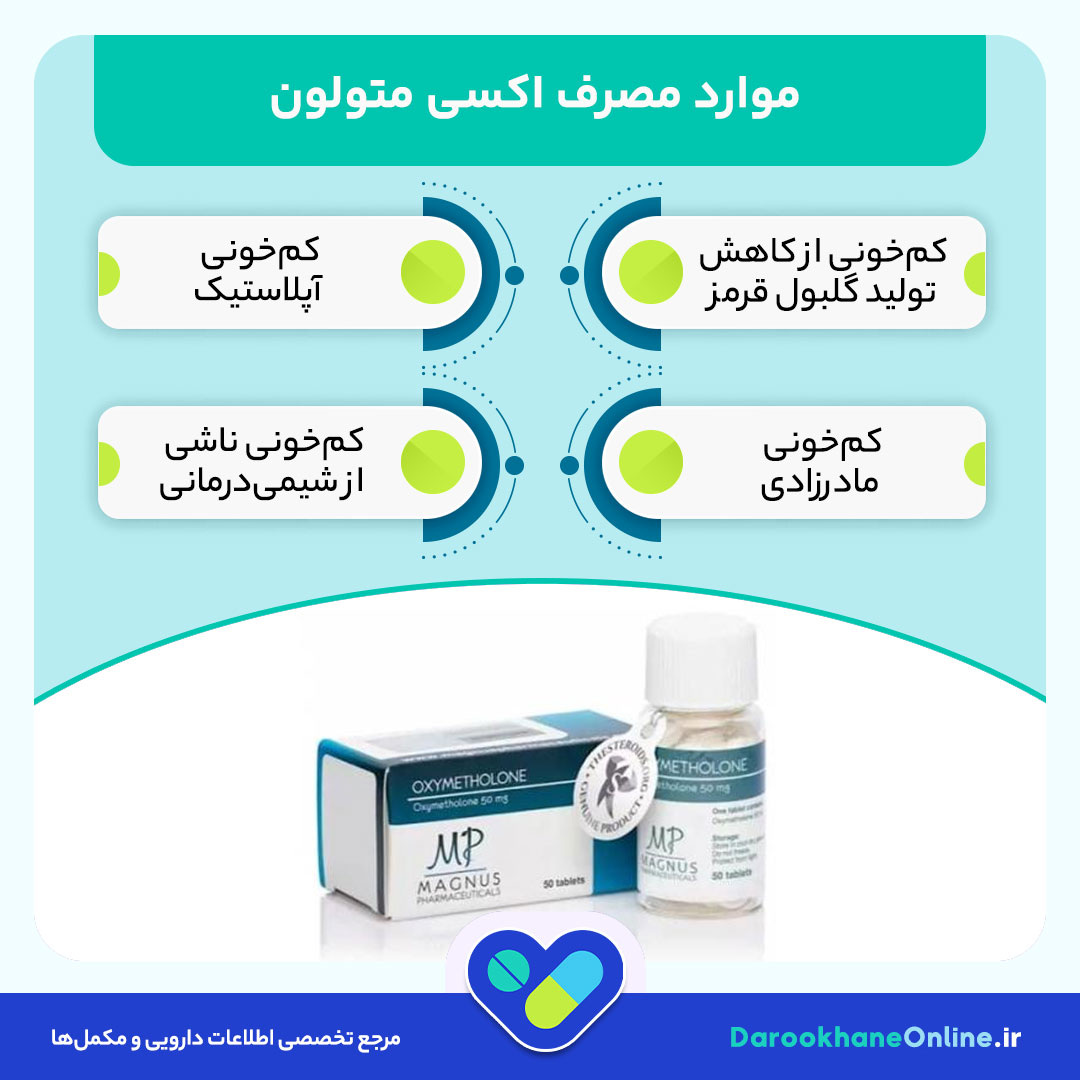 اکسی متولون چیست؟ کاربرد، عوارض و نکات مصرف قرص اکسی متولون در درمان کم خونی