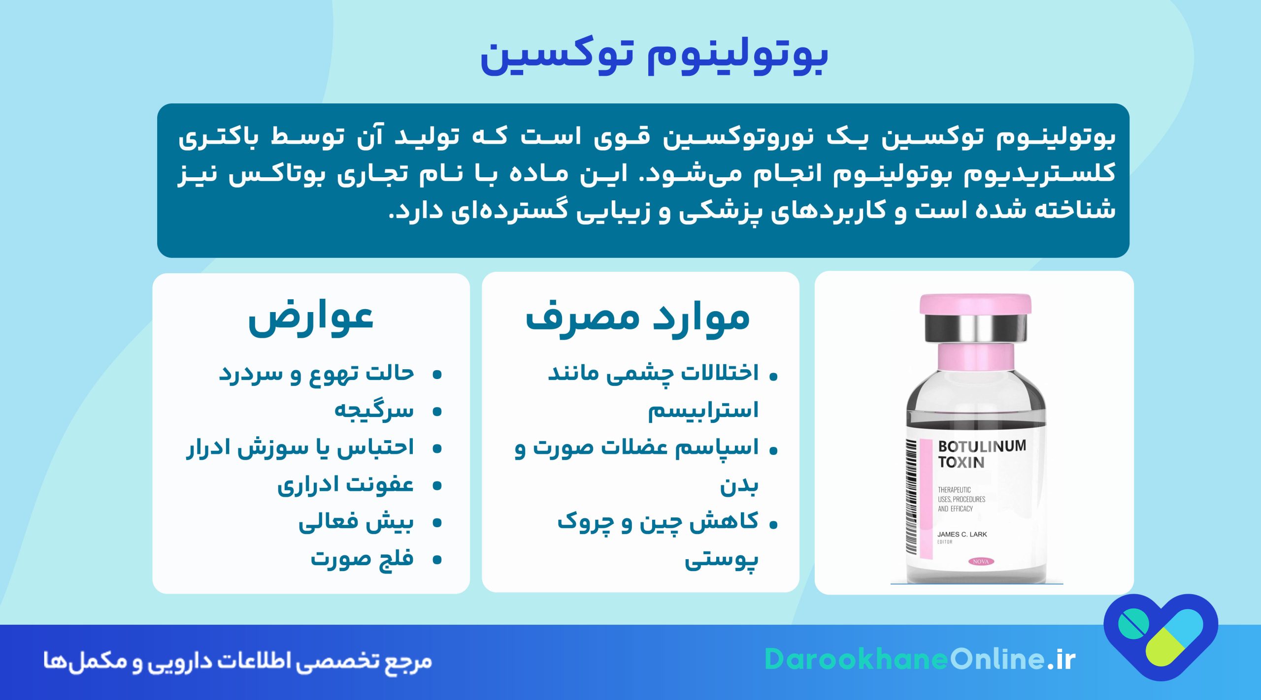بوتولینوم توکسین (بوتاکس): موارد مصرف، نحوه تزریق، عوارض و نکات مهم در درمان اختلالات چشمی