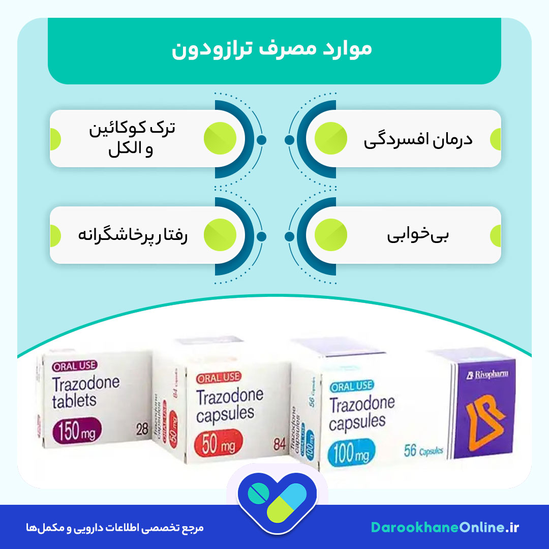 ترازودون چیست؟ کاربردها، نحوه مصرف و عوارض قرص ترازودون در درمان افسردگی 28 ترازودون چیست؟ کاربردها، نحوه مصرف و عوارض قرص ترازودون در درمان افسردگی