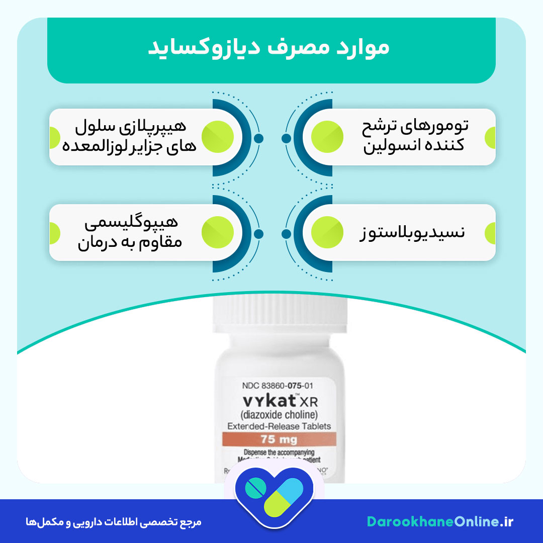دیازوکساید (Diazoxide): کاربرد، نحوه مصرف، عوارض و نکات مهم در درمان هیپوگلیسمی شدید