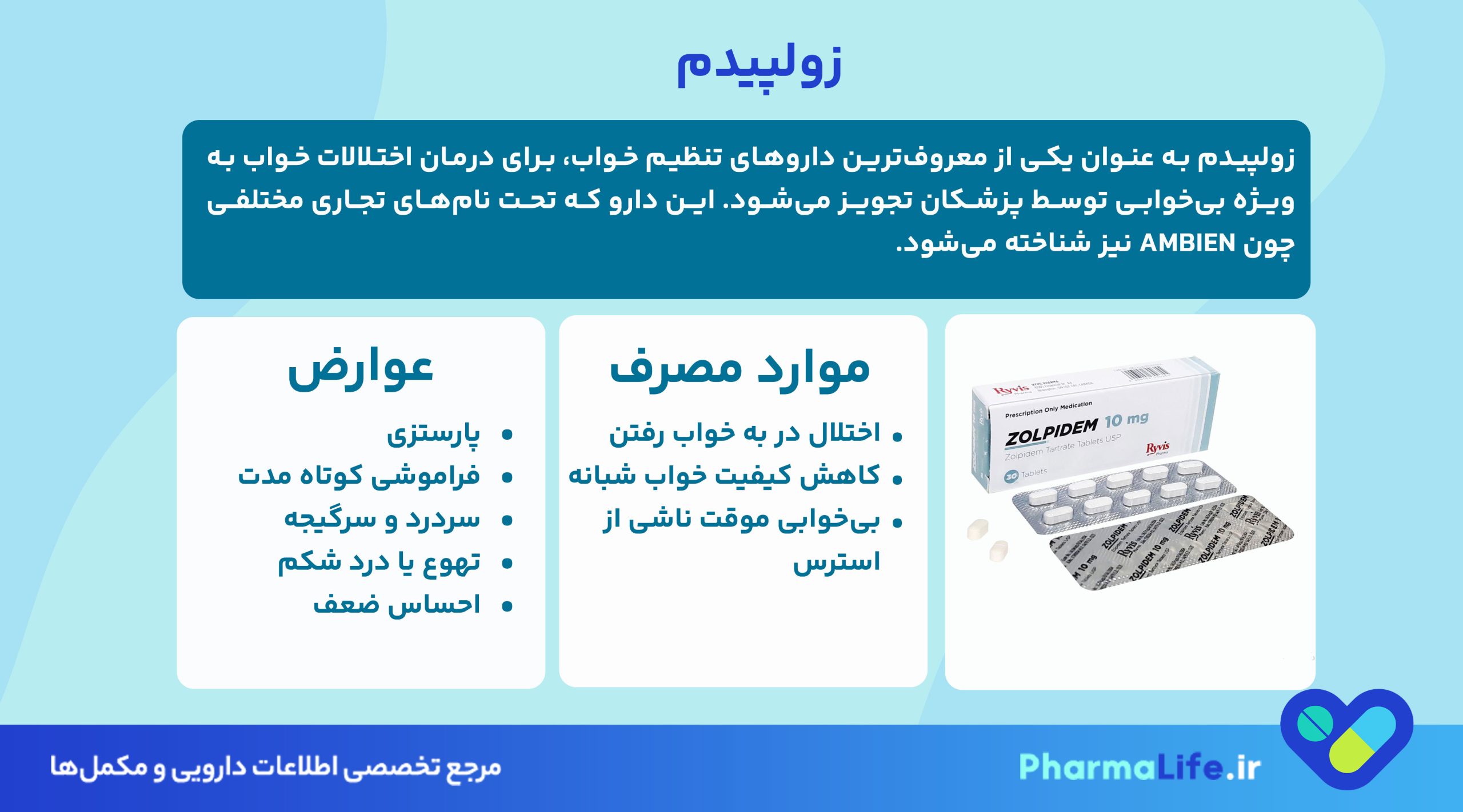 زولپیدم (Zolpidem): موارد مصرف، عوارض، دوز مصرفی و نکات مهم درباره داروی خواب‌آور تخصصی