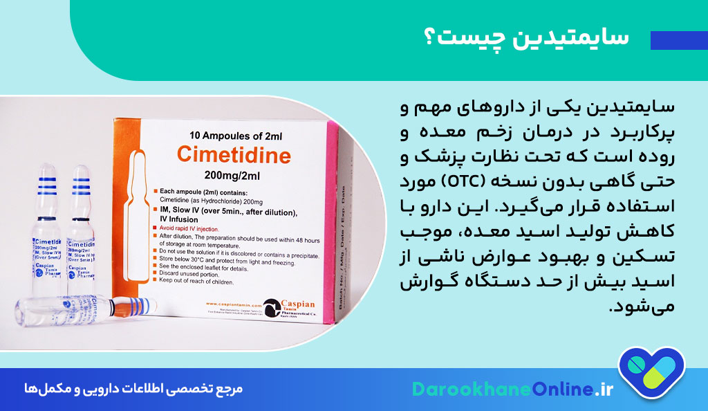 سایمتیدین چیست و چه کاربردی دارد؟ بررسی علمی، نحوه مصرف، عوارض و تداخل دارویی قرص Cimetidine در درمان زخم معده و روده
