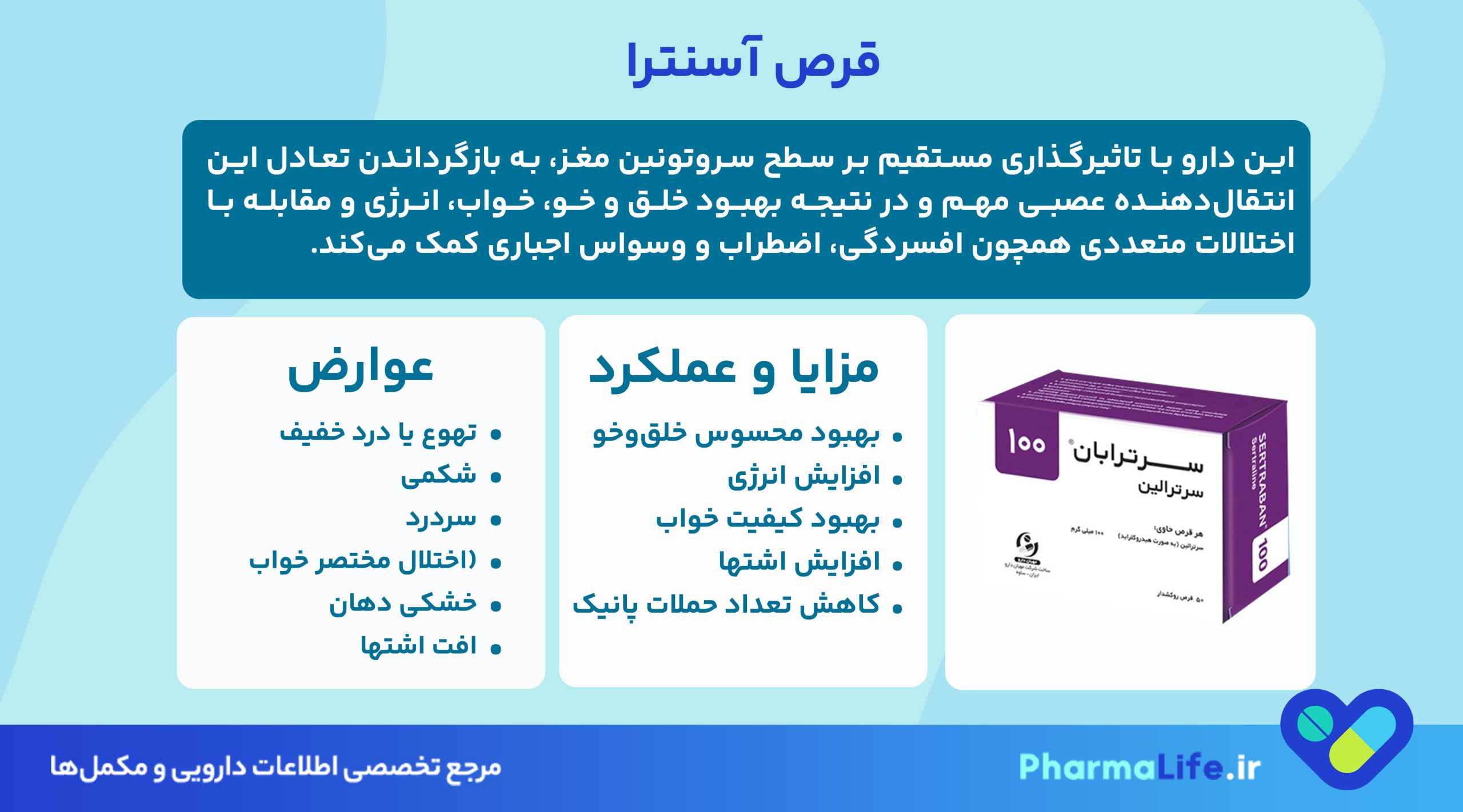 قرص آسنترا (سرترالین) چیست؟ موارد مصرف، عوارض، نحوه مصرف و داروهای جایگزین