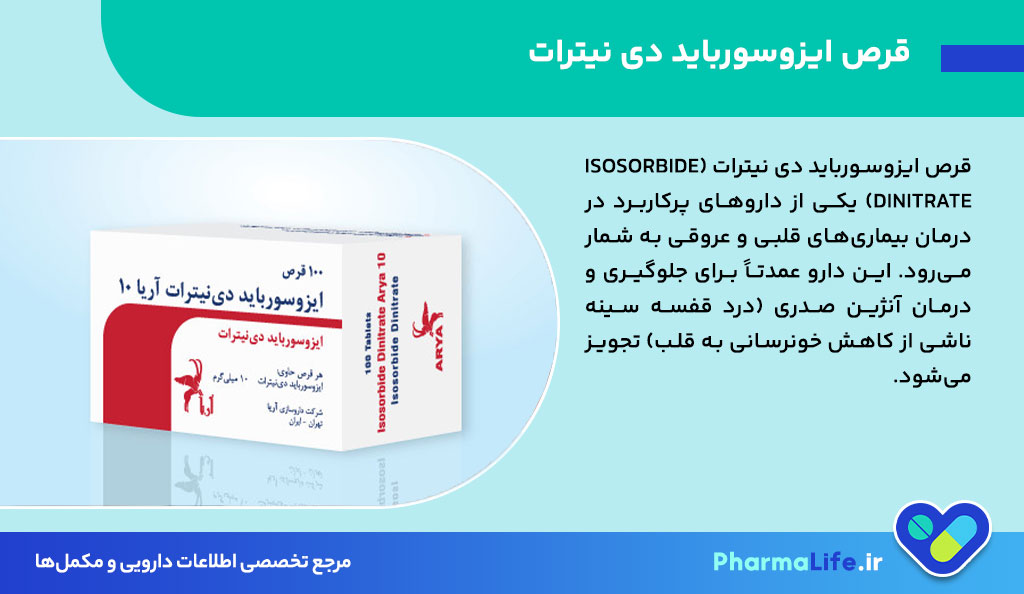 قرص ایزوسورباید دی نیترات (Isosorbide Dinitrate): موارد مصرف، عوارض، نحوه مصرف و نکات مهم دارویی