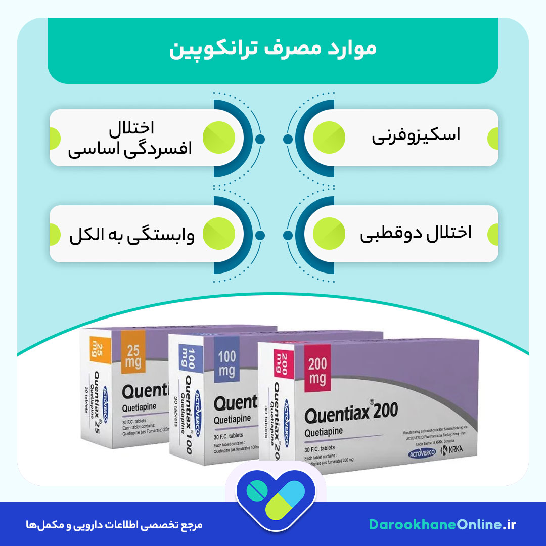 قرص ترانکوپین Quetiapine؛ موارد مصرف، عوارض، نحوه مصرف و نکات مهم برای درمان اختلالات روان