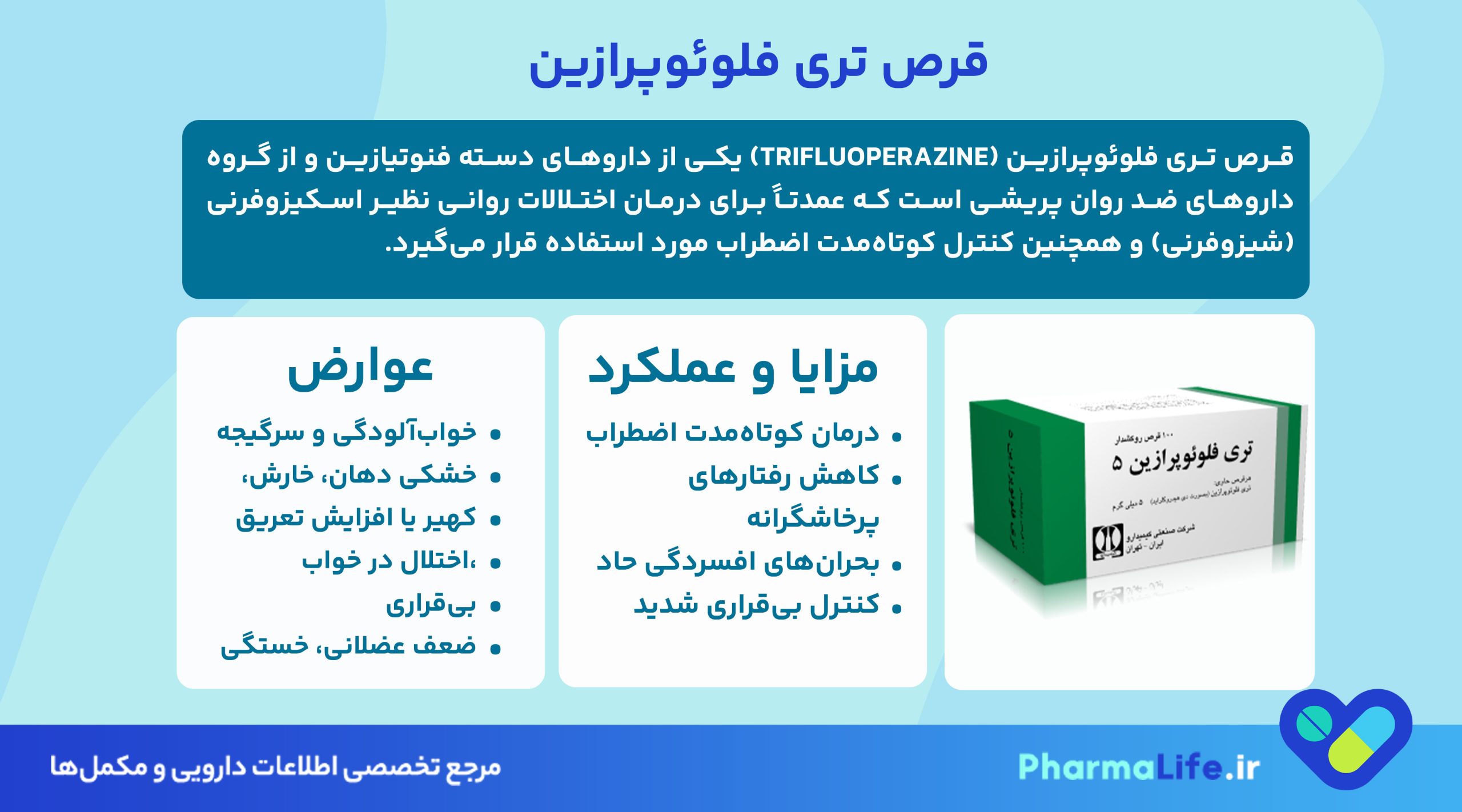 قرص تری فلوئوپرازین برای چیست؟ موارد مصرف، نحوه مصرف، عوارض و نکات مهم