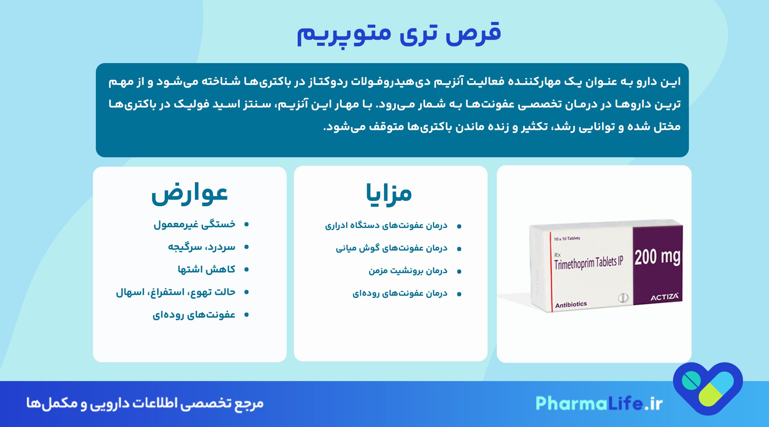 قرص تری متوپریم چیست؟ کاربرد، عوارض، هشدارها و نحوه مصرف | راهنمای کامل مصرف تری متوپریم