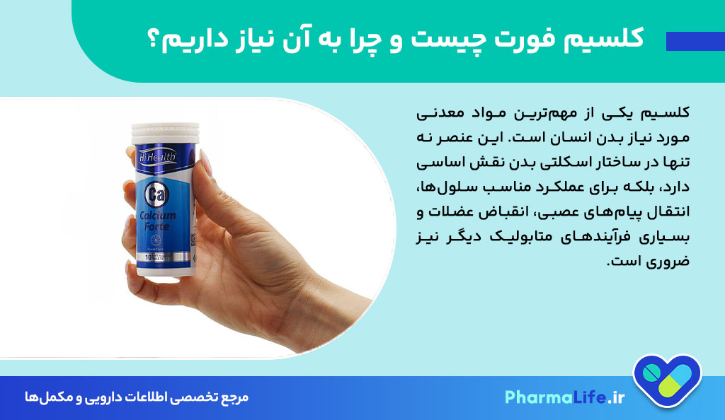 قرص جوشان کلسیم فورت: موارد مصرف، عوارض، نحوه مصرف و نکات مهم | Calcium Fort Effervescent Tablets