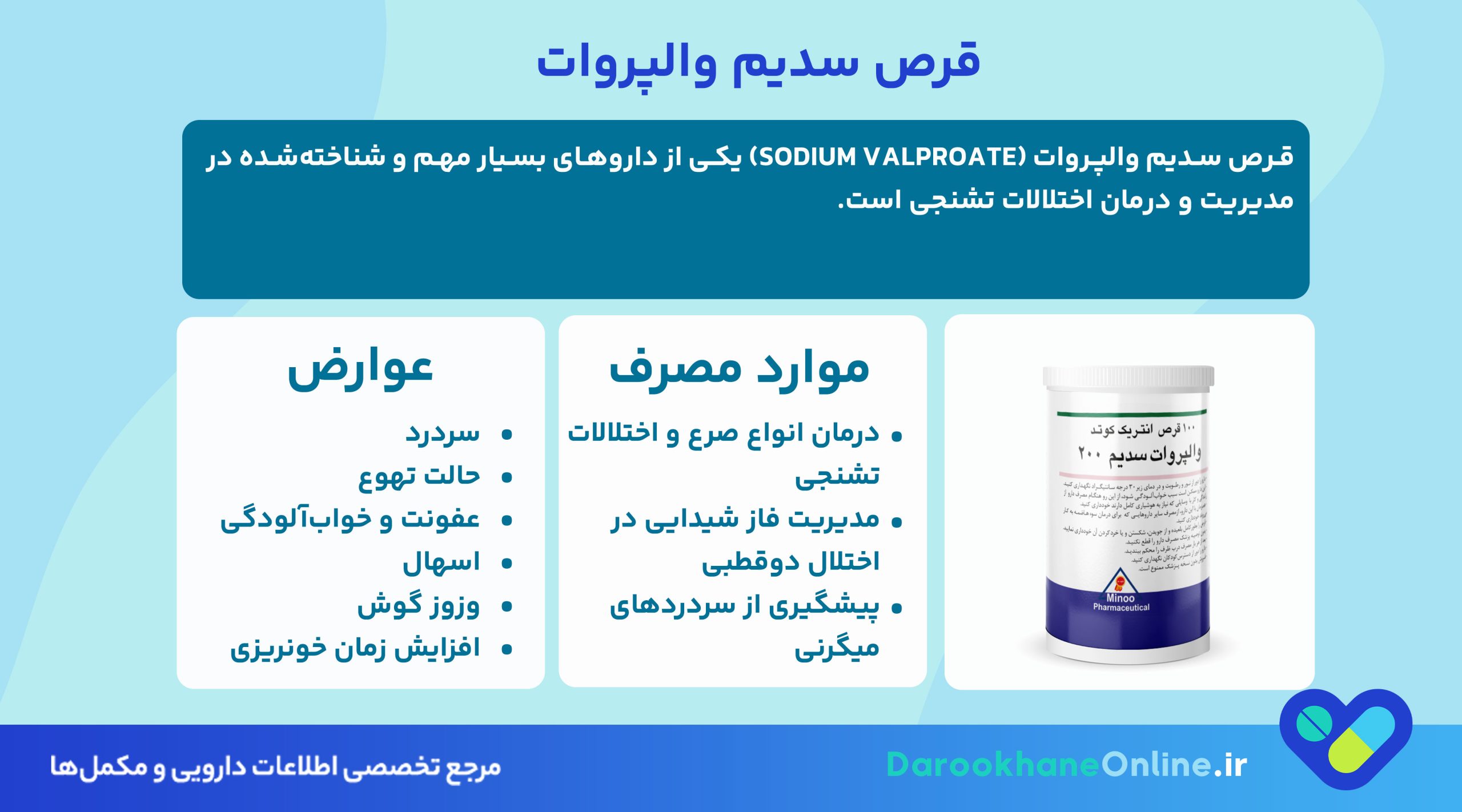 قرص سدیم والپروات؛ موارد مصرف، عوارض، هشدارها و نحوه مصرف + نکات دارویی مهم
