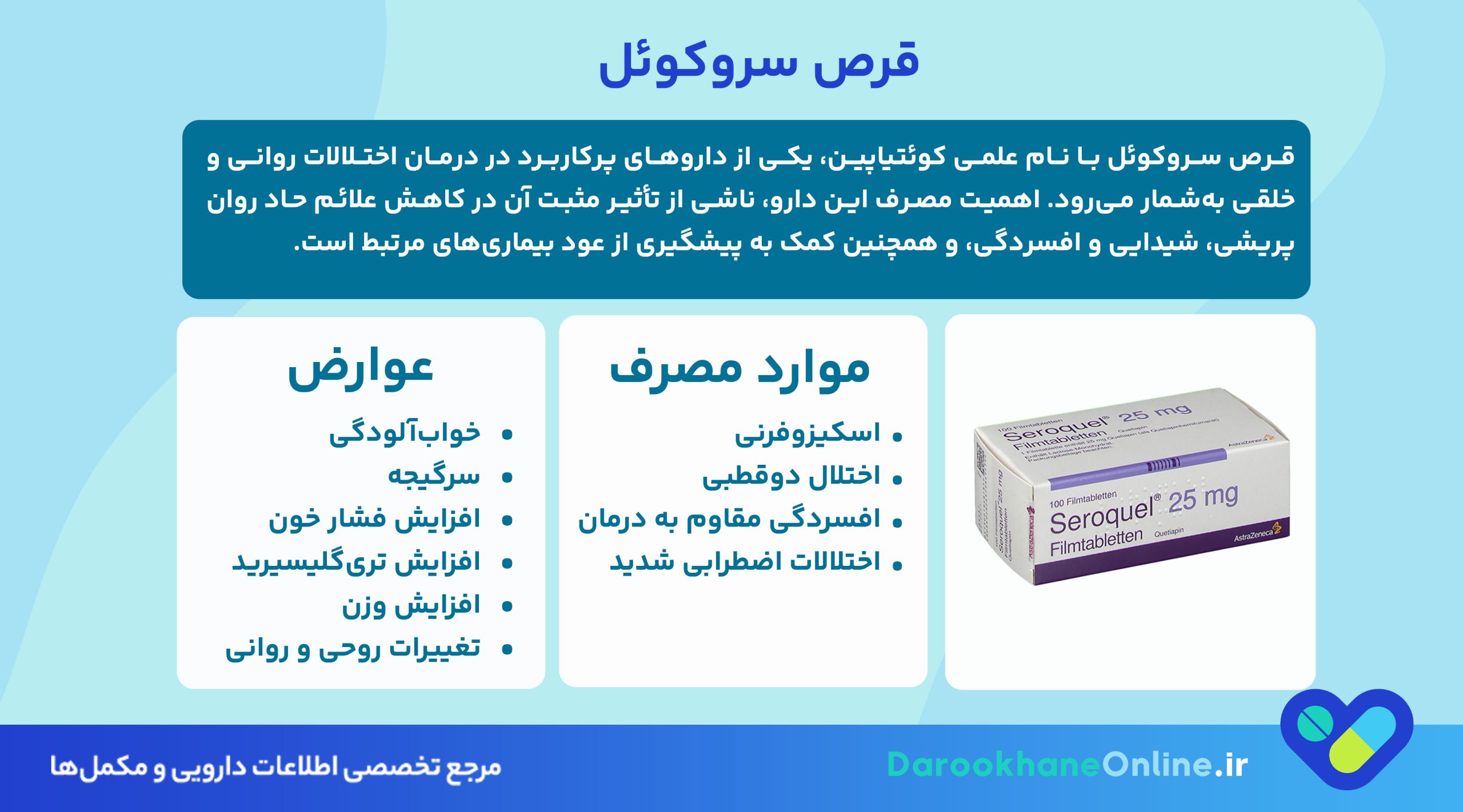 قرص سروکوئل (کوئتیاپین) چیست؟ موارد مصرف، عوارض، هشدارها و نکات مهم در درمان اختلالات روانی