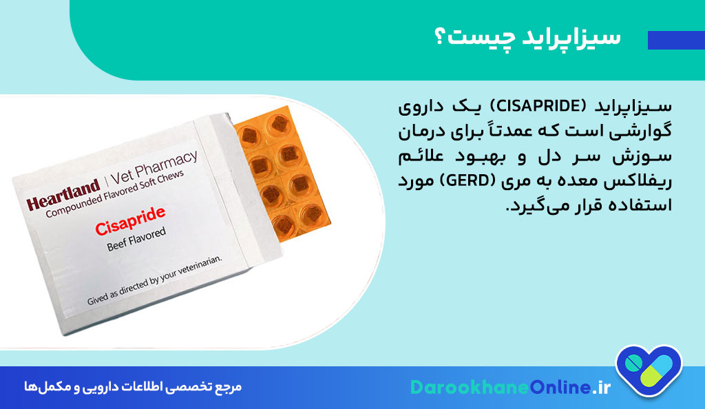 قرص سیزاپراید (Cisapride) | کاربرد، عوارض، تداخل دارویی و هشدارهای مصرف برای درمان رفلاکس معده