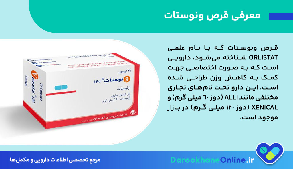 قرص ونوستات (Orlistat): نحوه مصرف، عوارض، موارد مصرف و نکات مهم برای لاغری سریع و ایمن