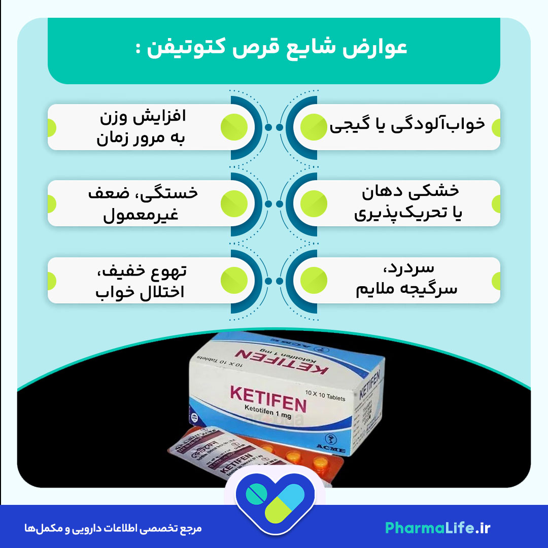 قرص کتوتیفن چیست و چه کاربردی دارد؟ موارد مصرف، عوارض و نکات مهم Ketotifen برای آسم و آلرژی