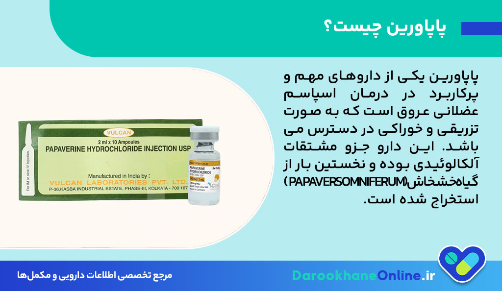 پاپاورین چیست؟ کاربرد، عوارض و نحوه مصرف داروی موثر در درمان اسپاسم عضلانی عروق