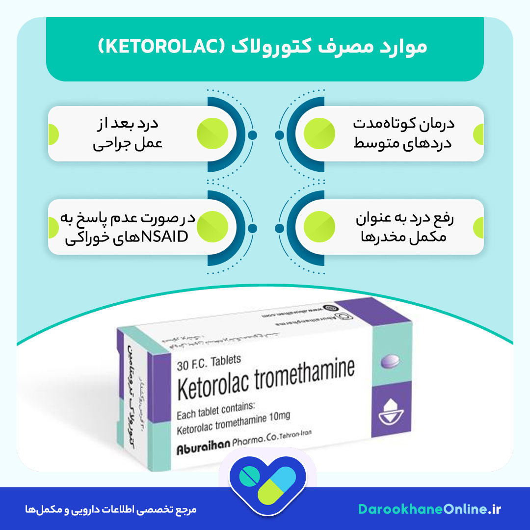 کتورولاک چیست؟ موارد مصرف، دوز، عوارض و نکات مهم داروی ضدالتهاب ketorolac