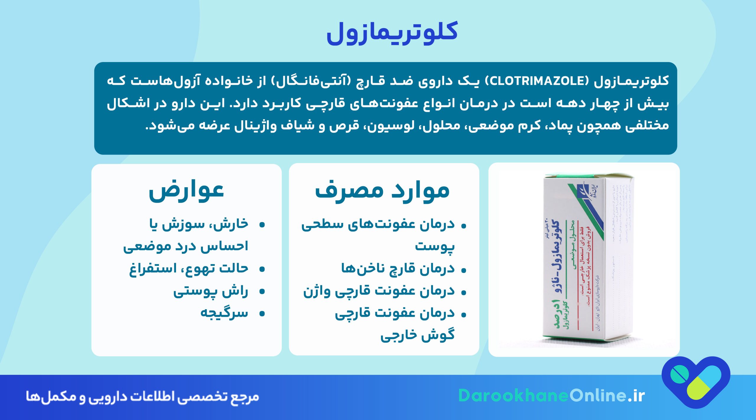کلوتریمازول چیست؟ کاربرد، طریقه مصرف، عوارض و موارد منع مصرف پماد ضدقارچ کلوتریمازول + راهنمای کامل