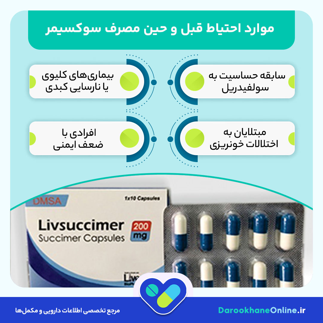 کپسول سوکسیمر (Succimer): بهترین دارو برای درمان مسمومیت با سرب + موارد مصرف، دوز و عوارض
