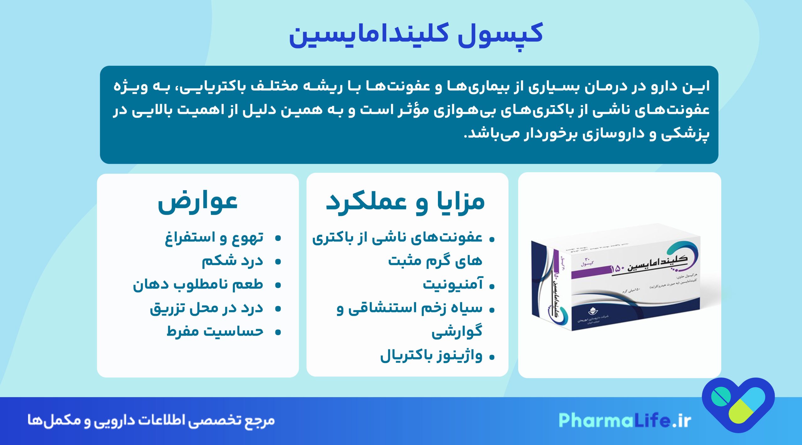 کپسول کلیندامایسین: موارد مصرف، دوز مصرفی، عوارض و نکات مهم دارویی