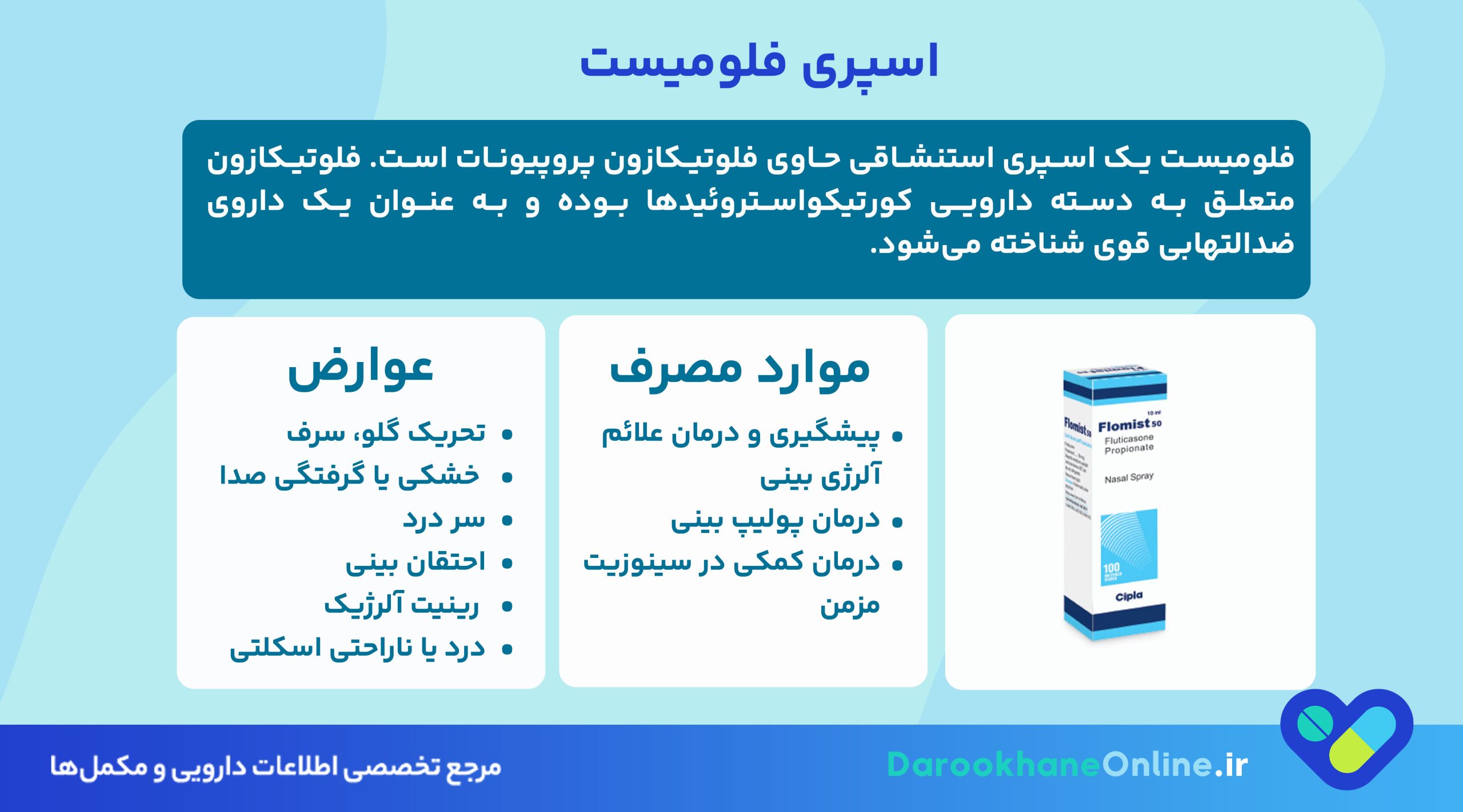 اسپری فلومیست چیست؟ کاربرد، نحوه مصرف، عوارض و نکات مهم در درمان آسم