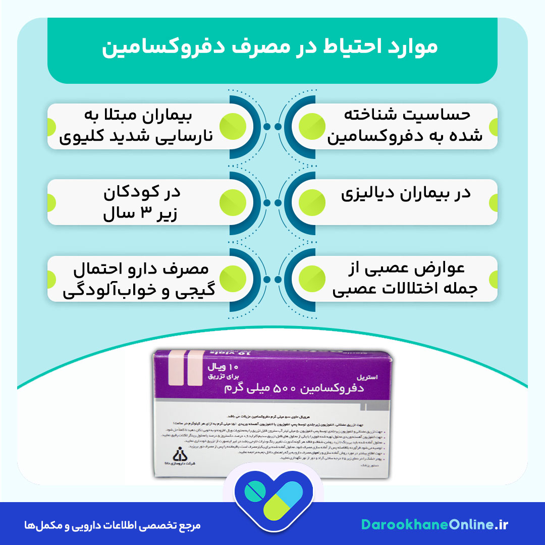 دفروکسامین چیست؟ موارد مصرف، عوارض و نحوه استفاده داروی شلات‌کننده آهن در درمان مسمومیت آهن