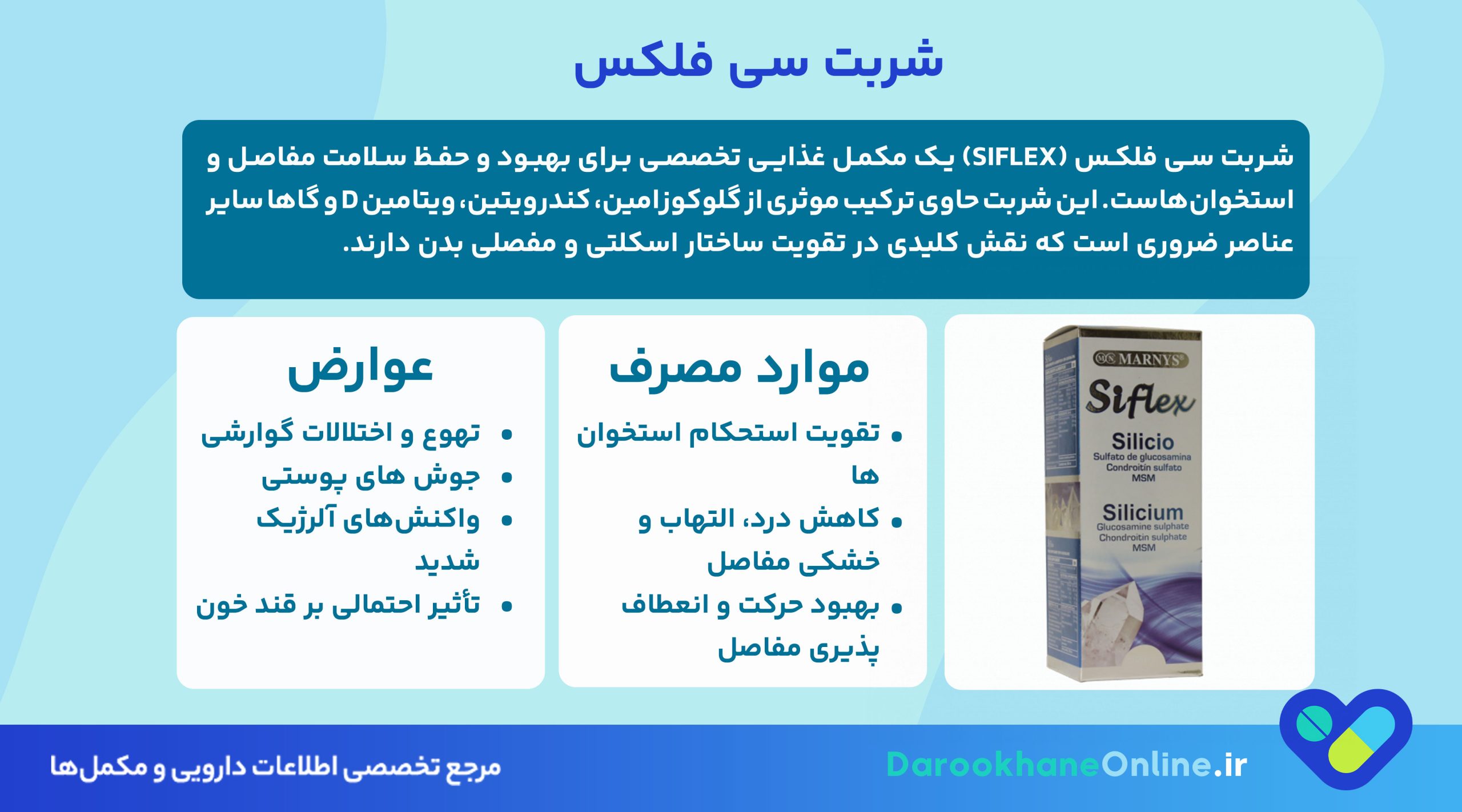 شربت سی فلکس؛ فواید، موارد مصرف و عوارض برای سلامت مفاصل و استخوان‌ها