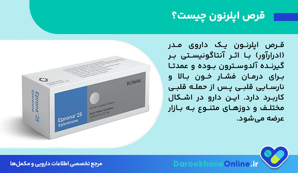 قرص اپلرنون: موارد مصرف، نحوه مصرف و عوارض درمان فشار خون بالا و نارسایی قلبی