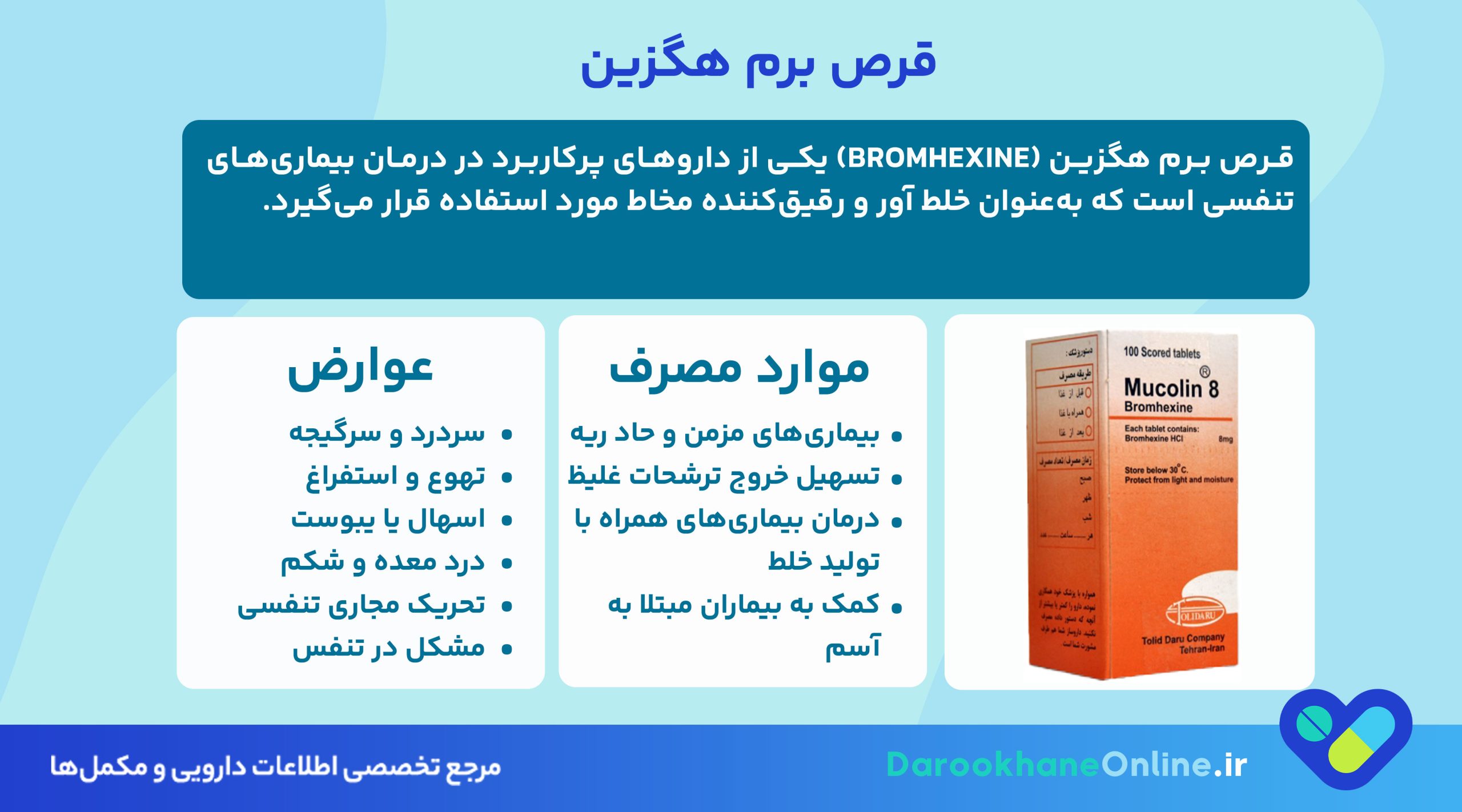 قرص برم هگزین برای چیست؟ کاربردها، نحوه مصرف و عوارض قرص برم هگزین برای درمان بیماری‌های تنفسی
