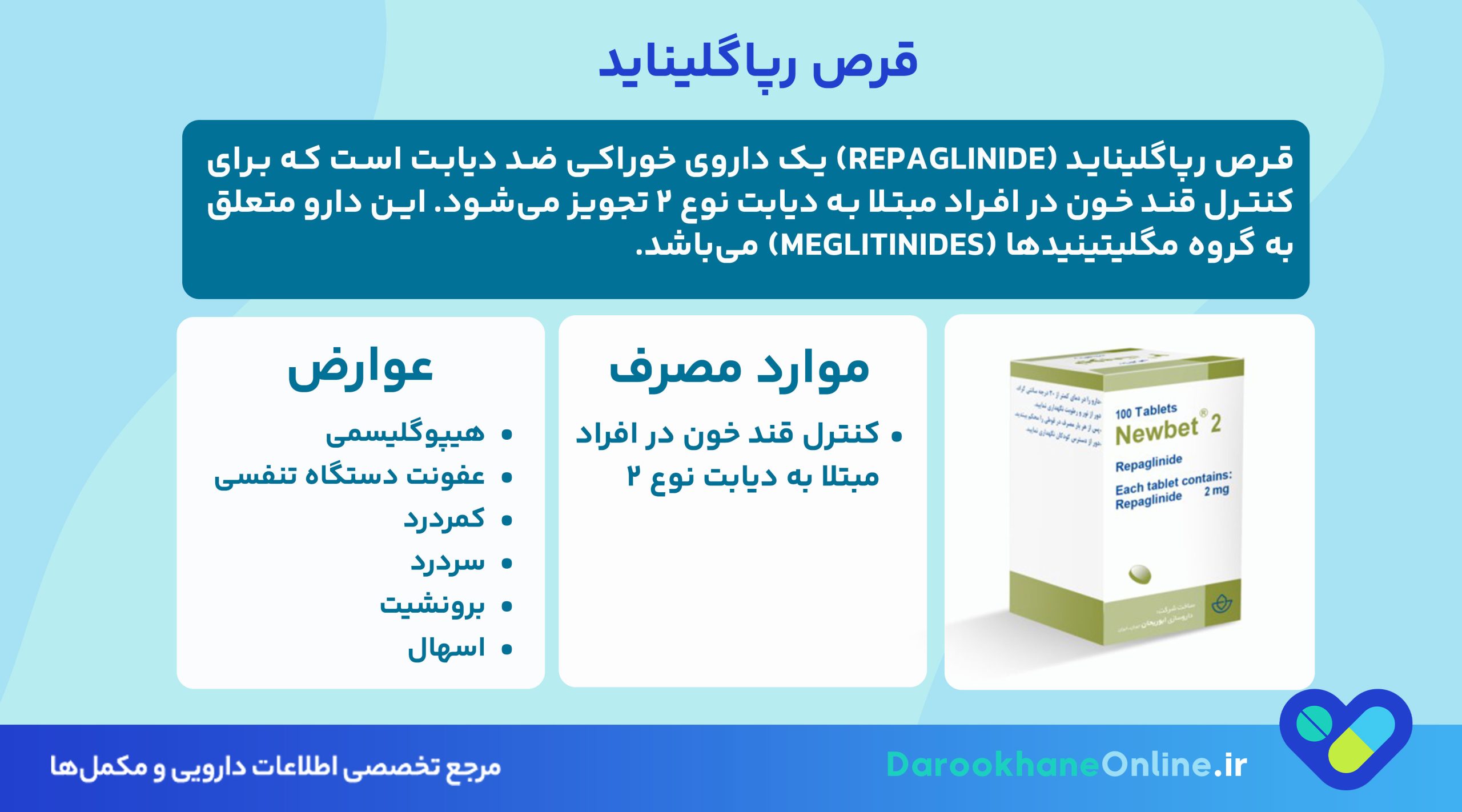 قرص رپاگلیناید چیست و چه کاربردی در درمان دیابت نوع 2 دارد؟ نحوه مصرف، عوارض و نکات مهم