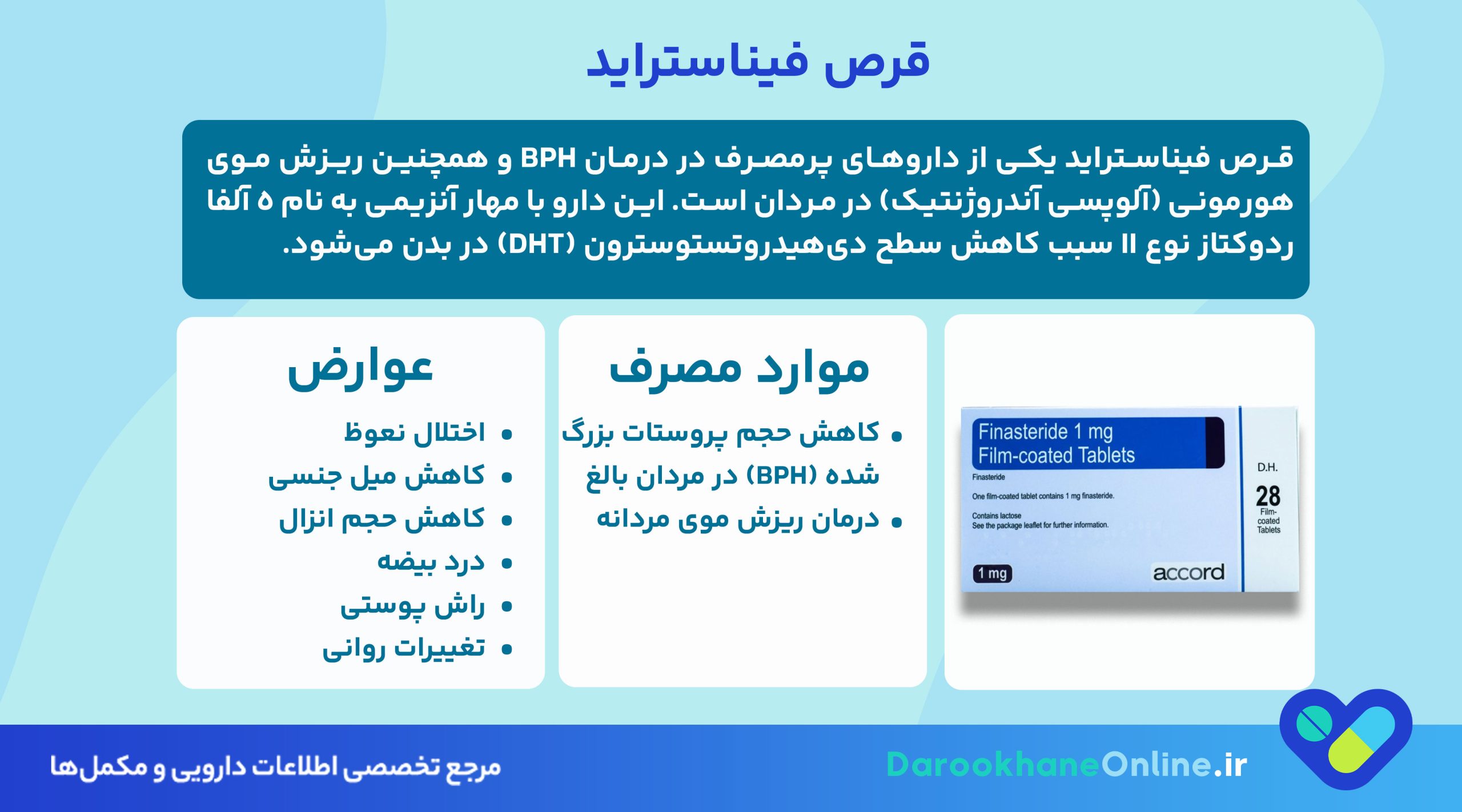 قرص فیناستراید: درمان قطعی پروستات بزرگ شده و ریزش مو | موارد مصرف، عوارض و نکات مهم