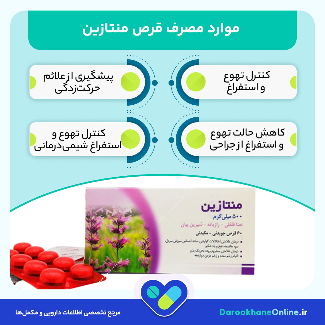 قرص منتازین (Menthazine): موارد مصرف، نحوه مصرف، عوارض و احتیاط‌های داروی ضد تهوع و استفراغ