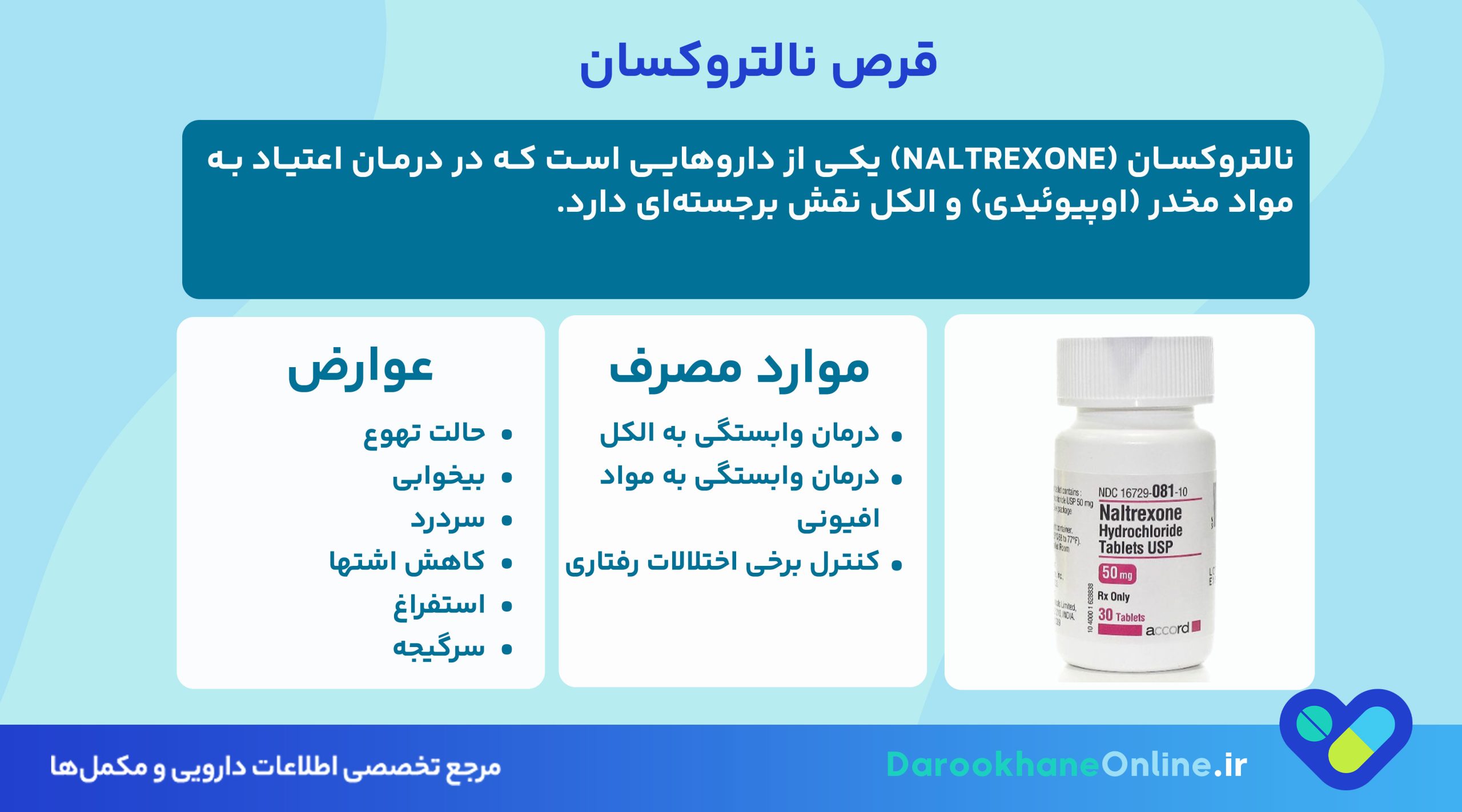 قرص نالتروکسان چیست و چگونه به درمان اعتیاد به الکل و مواد مخدر کمک می‌کند؟ (موارد مصرف، عوارض و نکات مهم)