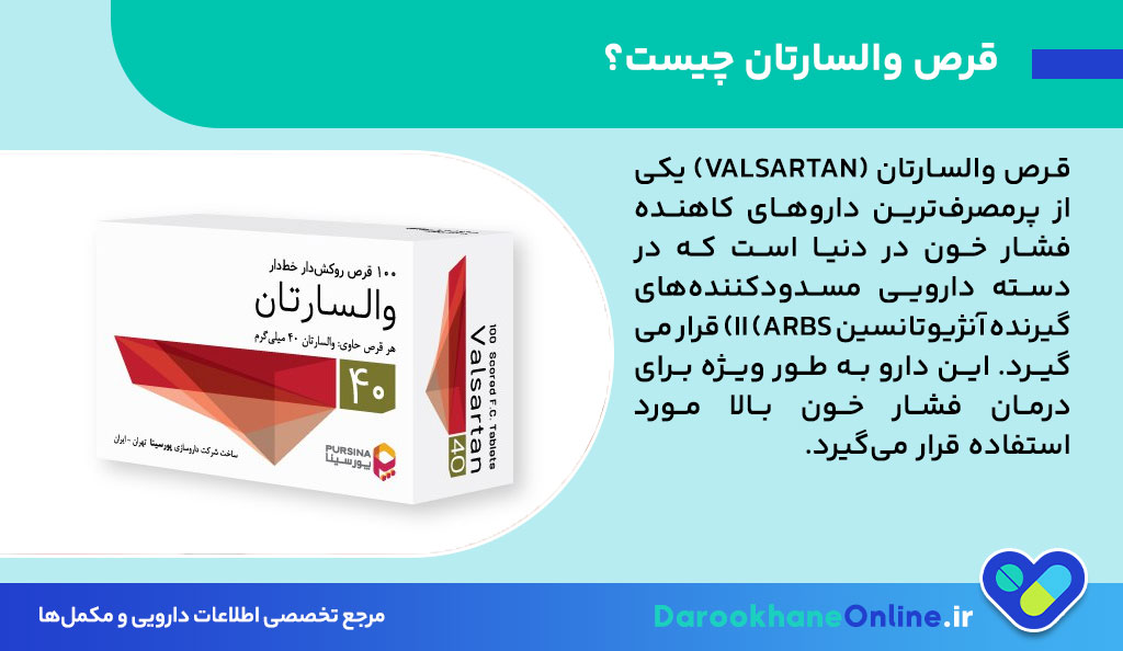 قرص والسارتان: موارد مصرف، عوارض، نحوه مصرف و نکات مهم برای کنترل فشار خون بالا