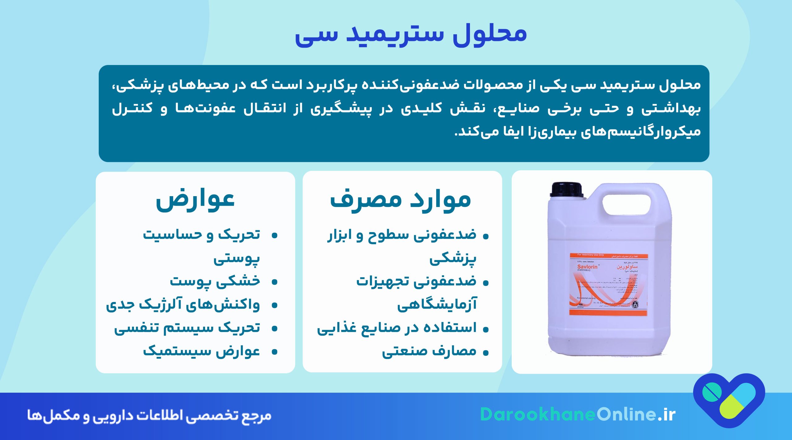 محلول ستریمید سی چیست؟ کاربرد، روش مصرف و عوارض محلول ضدعفونی‌کننده سترومید C برای پوست
