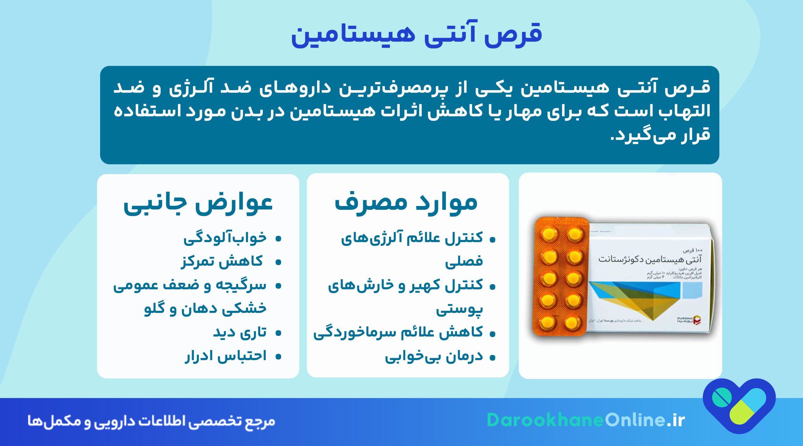 قرص آنتی هیستامین چیست و چه کاربردهایی دارد؟ بررسی مصرف، عوارض و نکات مهم برای درمان حساسیت