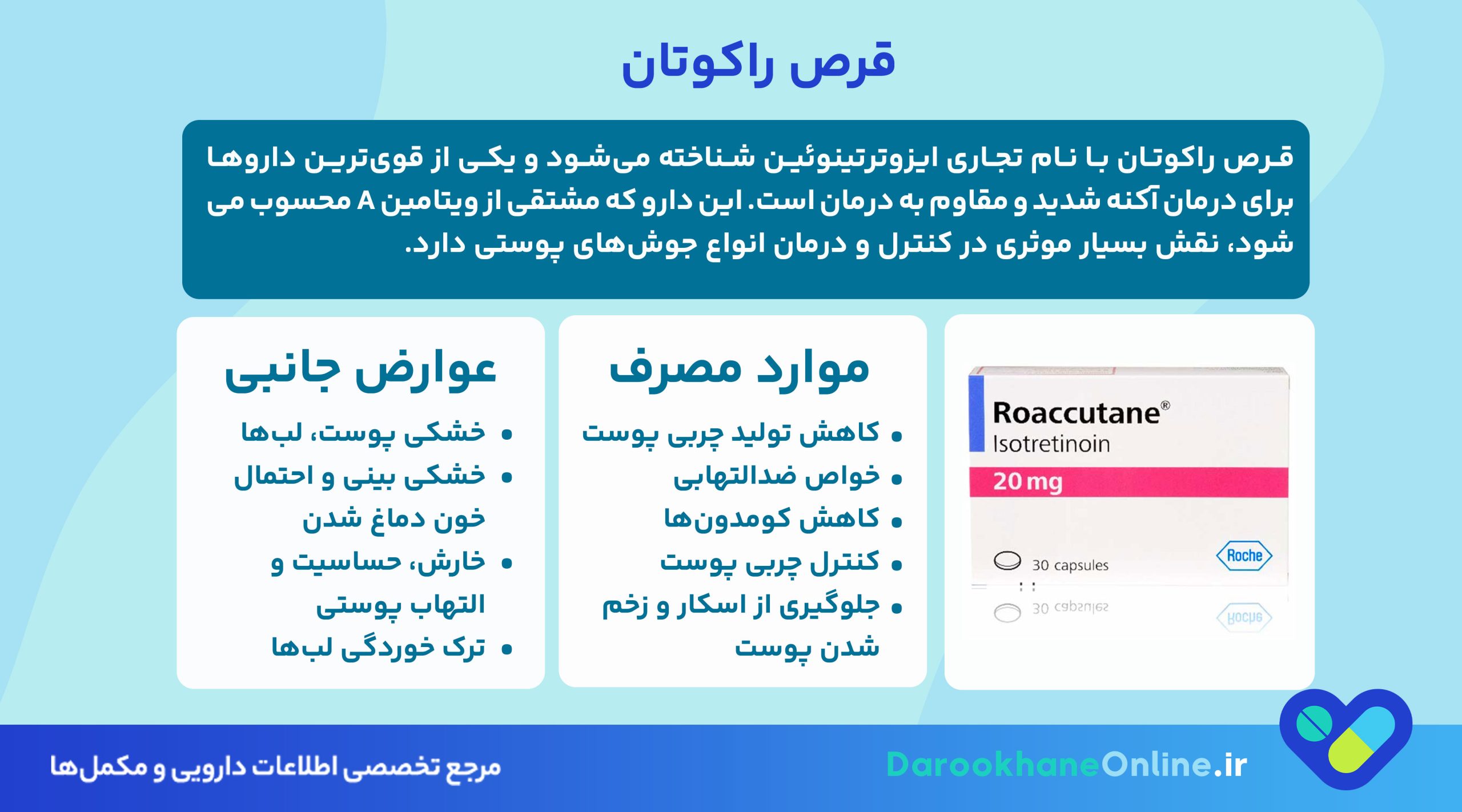قرص راکوتان چیست و چه کاربردهایی دارد؟ بررسی کامل نحوه مصرف، عوارض و نکات مهم درمان آکنه