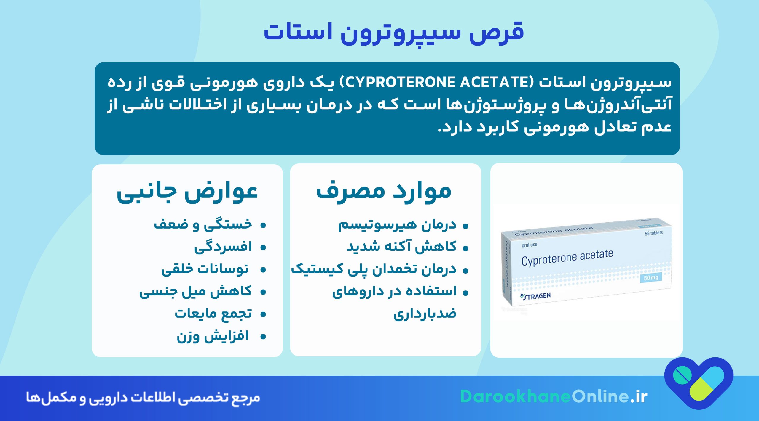 کاربرد قرص سیپروترون استات؛ درمان هیرسوتیسم، آکنه، ریزش مو و تنظیم هورمون‌ها + عوارض و نحوه مصرف