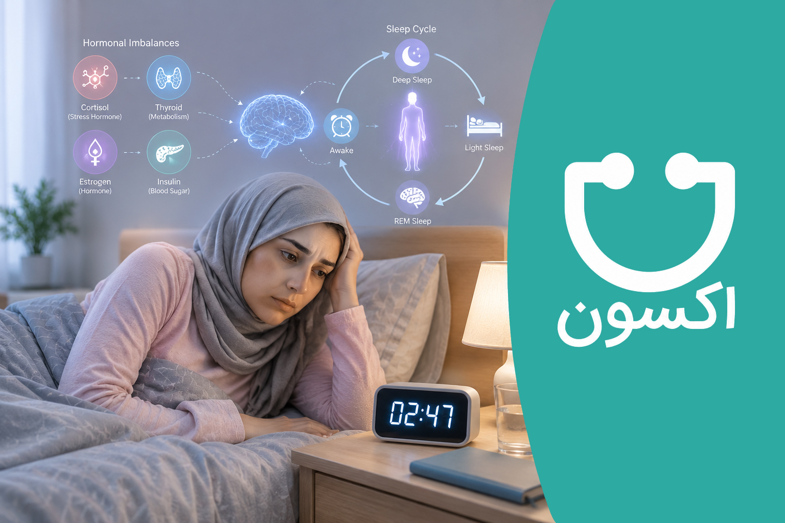 اختلال خواب ناشی از مشکلات هورمونی